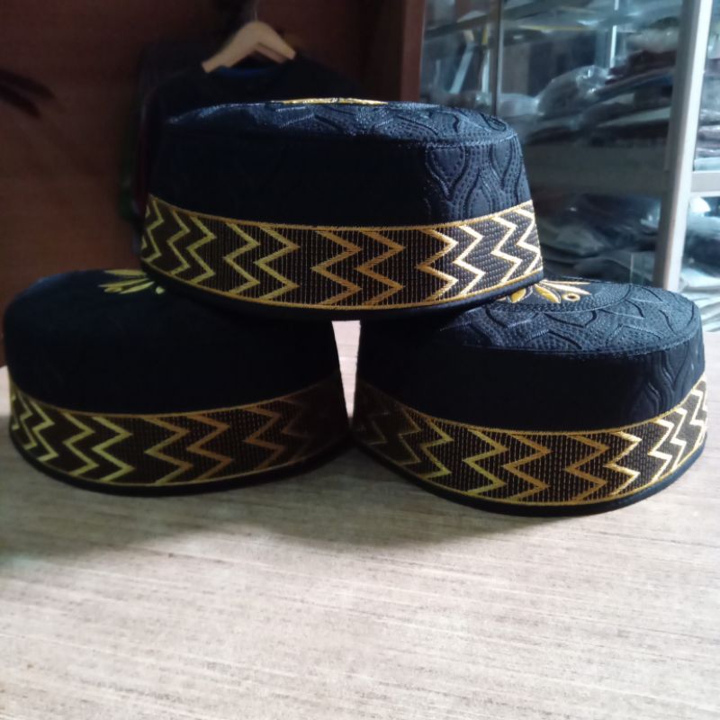 (COD)Peci Kopyah Dewasa/Songkok Anak-Dewasa/Songkok bugis bunga motif garis