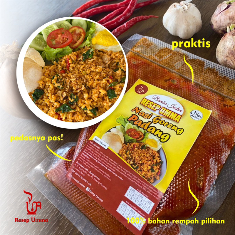 

Bumbu Nasi Goreng Padang Praktis tinggal Aduk!!! Isi 250gr