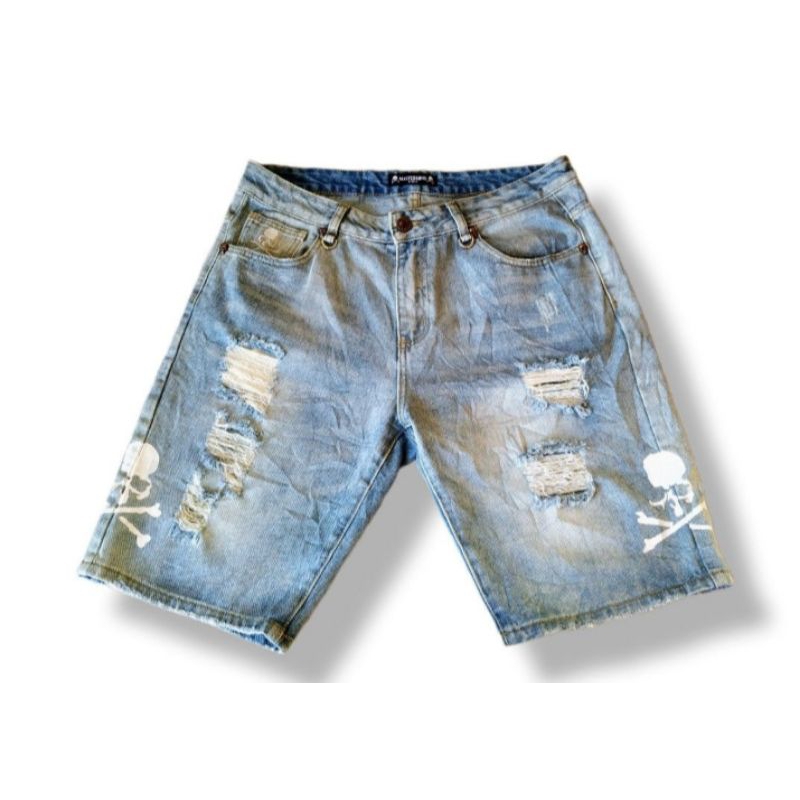 Celana pendek belel Mastermind world X Mastermind Japan  ripped shortpant original