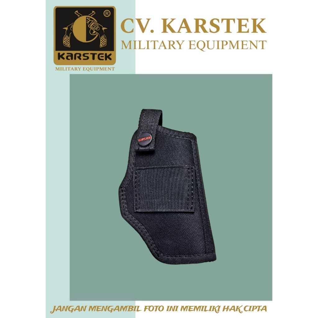 SARUNG SENJATA HOLSTER KULIT PRES PUTIH - SENJATA HS - WADAH SENJATA HS PANJANG KE BAWAH SARUNG HP 6