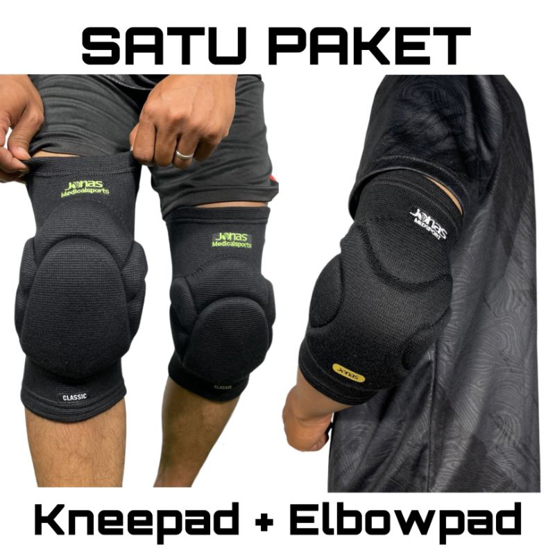 Kneepad Futsal Knee pad Jonas V2 Elbow pad deker pelindung lutut Kiper futsal hitam merah original