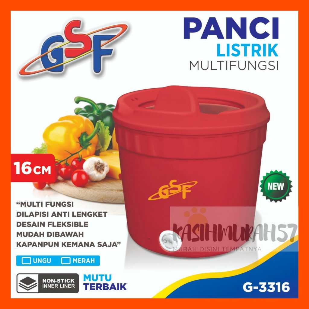 PANCI LISTRIK GSF G-3316 / PANCI LISTRIK MULTIFUNGSI GSF 3316 / PANCI ELEKTRIK SERBAGUNA / PANCI ELE