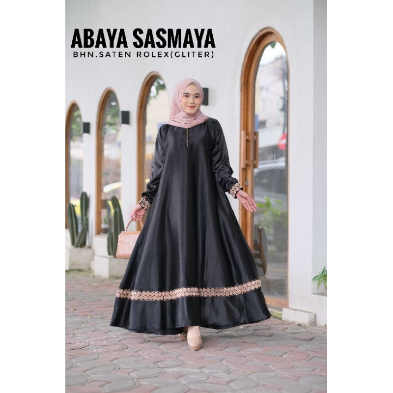 Gamis/Abaya Sasmaya Sateen by Rismahijab