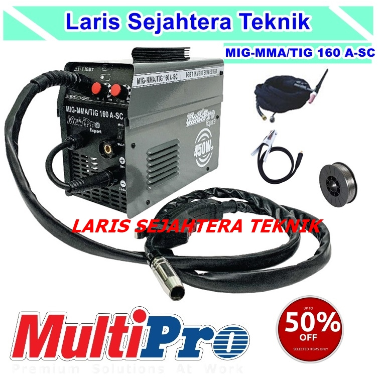 Mesin las Multipro MMA 160 / TIG 160 / MIG 160 ASC Trafo Las Listrik MIG-MMA/TIG 160 A-SC