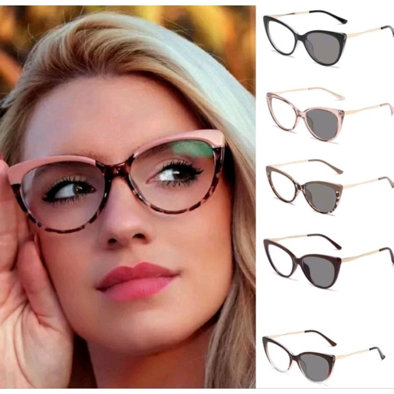 Kacamata lensa Photochromic Kacamata anti radiasi kacamata Cat Eye