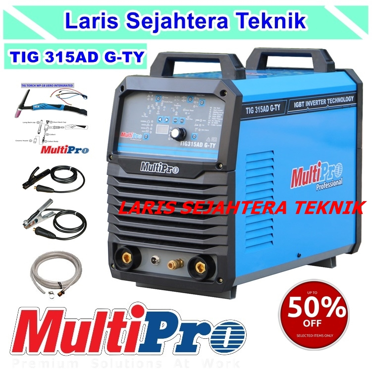 Mesin Las Multipro TIG 315AD GTY Trafo Las Listrik Argon TIG 315 AD G-TY