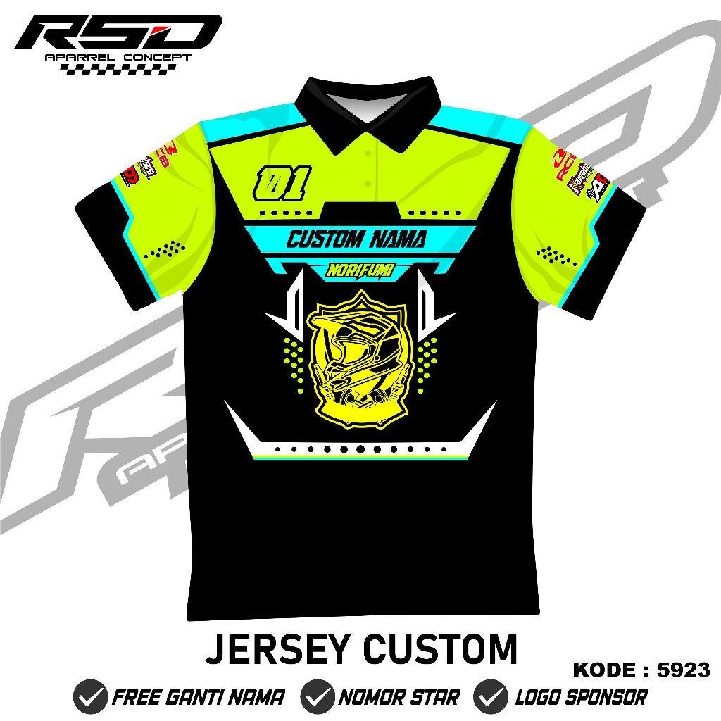 Kaos Baju Jersey Racing Custom Full Printing Jersey Balap Jersey Bisa Ubah Nama Nomor Jersey Racing 