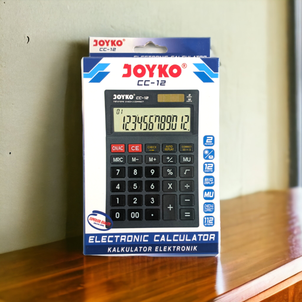 

Kalkulator Joyko CC-12 12 Digit (2 Power) (AI022)