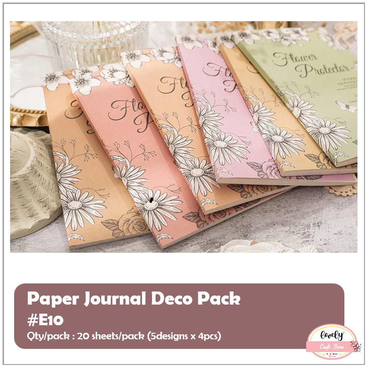 

LovelyCraftStore | E10 20pcs/pack Paper Pack Deco Pack Journalling Kit DIY Bujo Art Deco Pack Sticker Scrapbooking Diary Kit