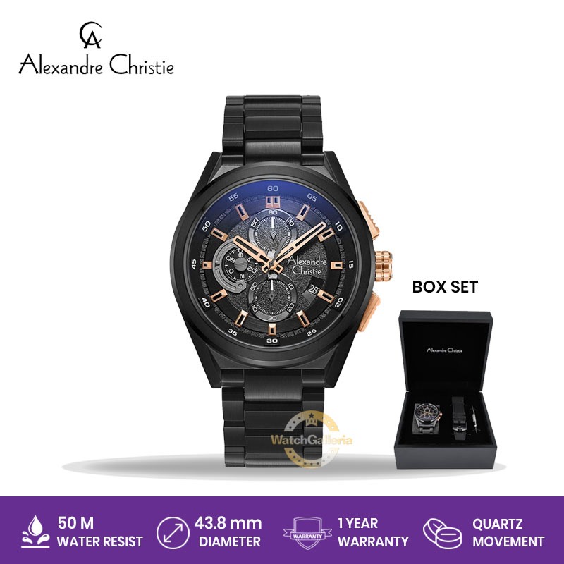 Jam Tangan Pria Alexandre Christie AC 6654 MC BIPBARG BOX SET Original Murah