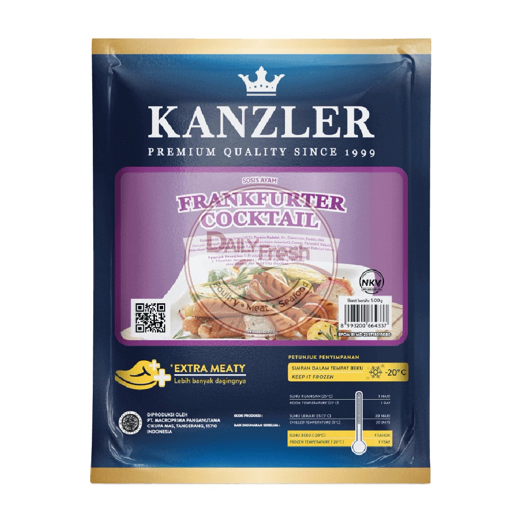 

KANZLER SOSIS MINI AYAM & SAPI | FRANKFURTER COCKTAIL 500GR