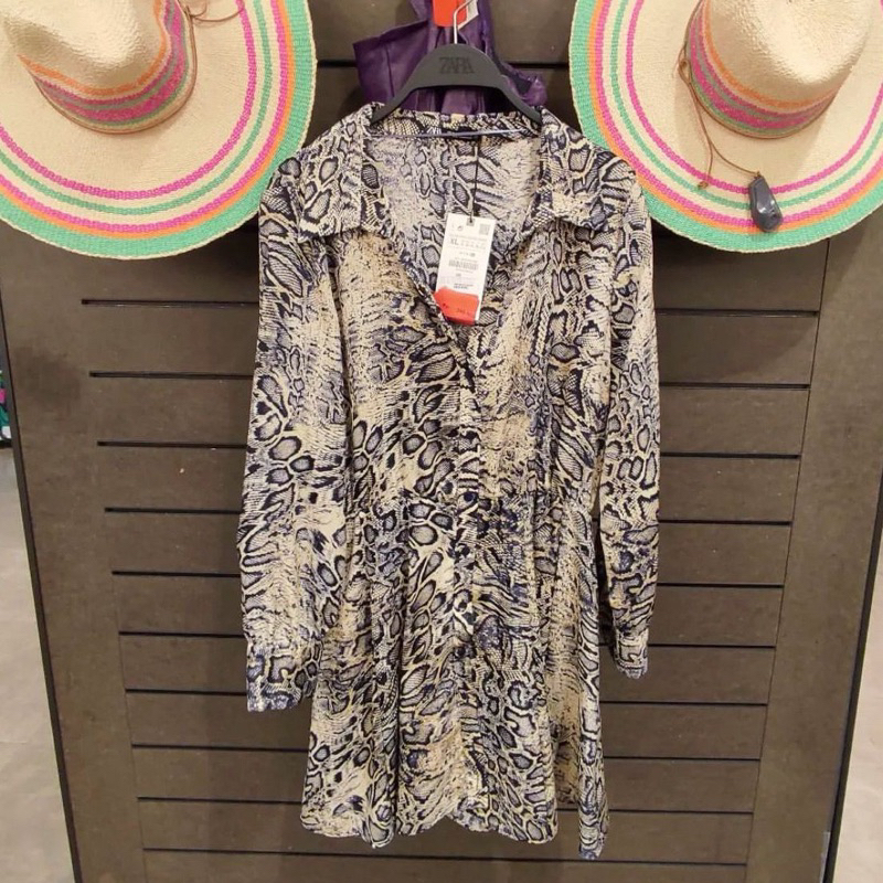 Zara Leopard Shirt Dress
