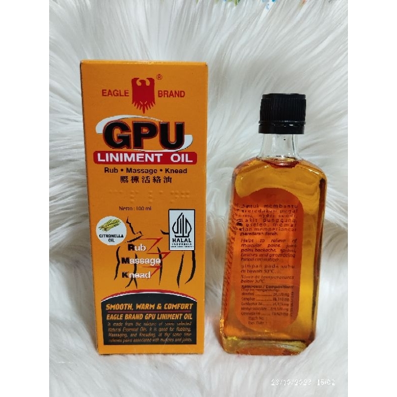 GPU MINYAK URUT SEREH ( ORANGE) | MINYAK GOSOK PIJAT URUT | Minyak urut GPU 100 ml