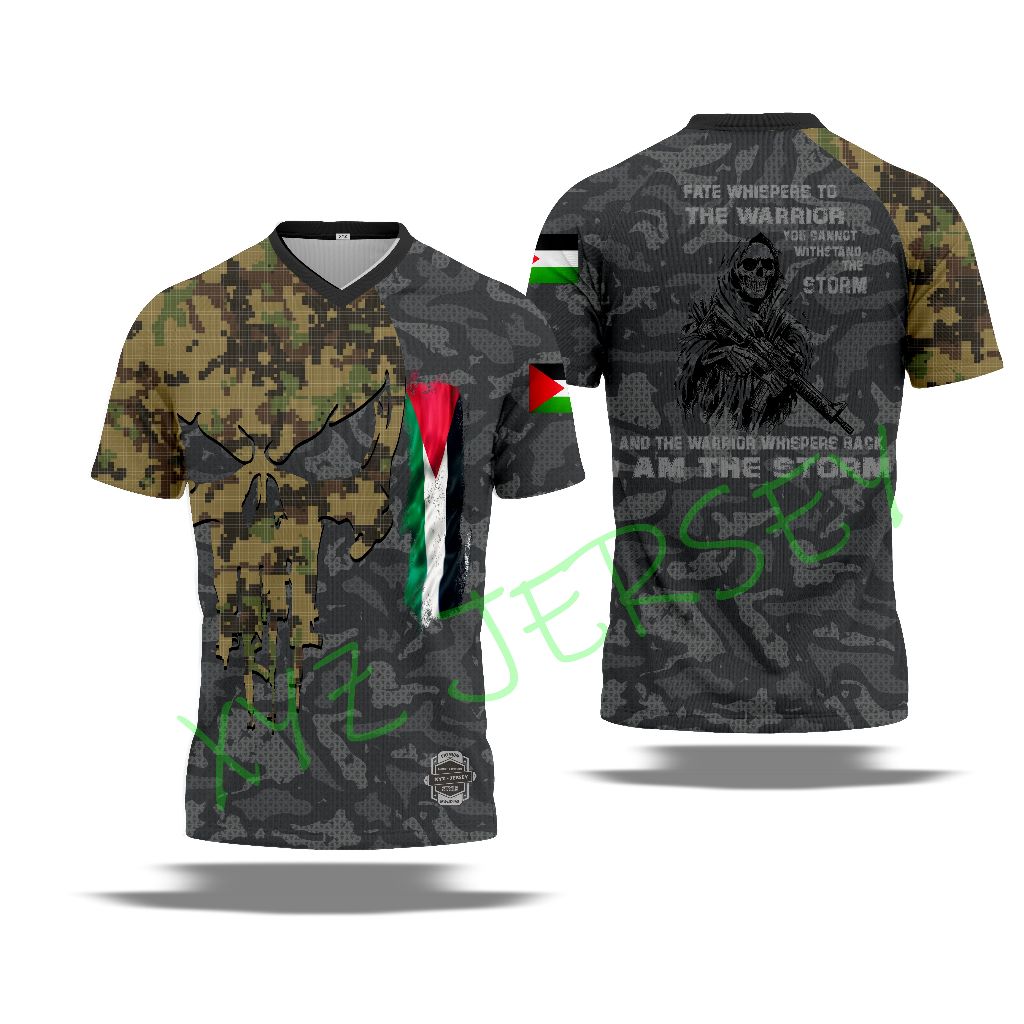 Kaos Army Palestine Full printing Bahan Drifit