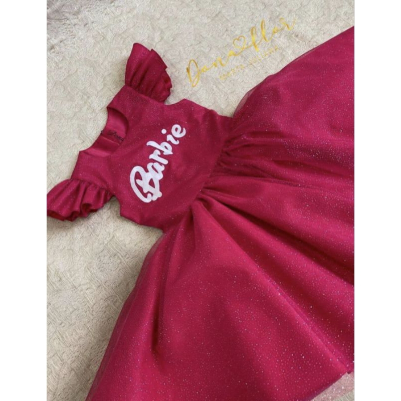 gaun anak dress anak gaun anak tema barbie