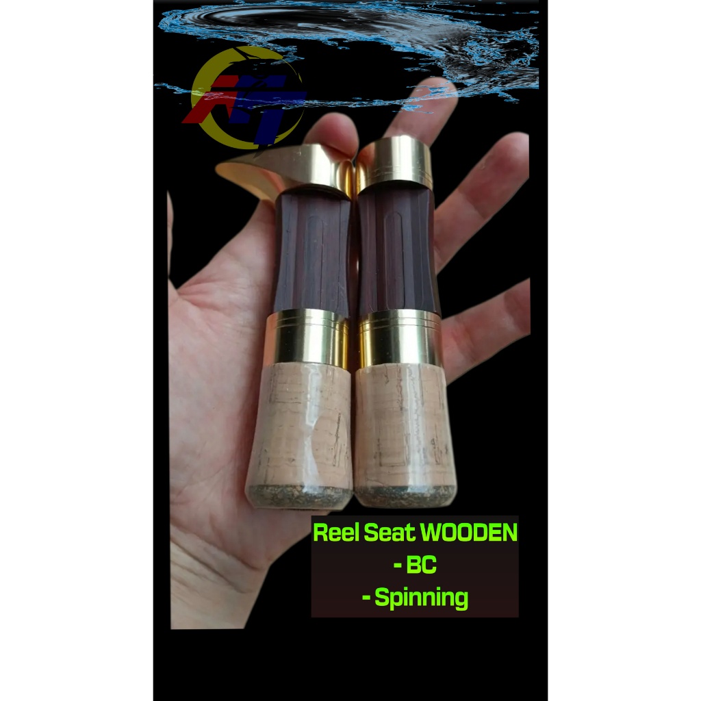 Reel seat Spinning Bc bahan wooden Kayu vs Chork