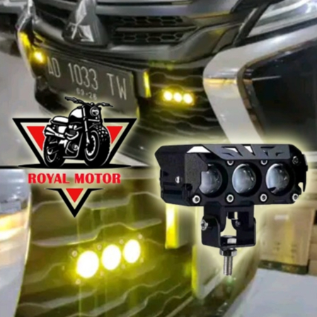 LAMPU SOROT SHOOTING LIGHT touring Adventure MOTOR Mobil 2 warna laser anti kabut