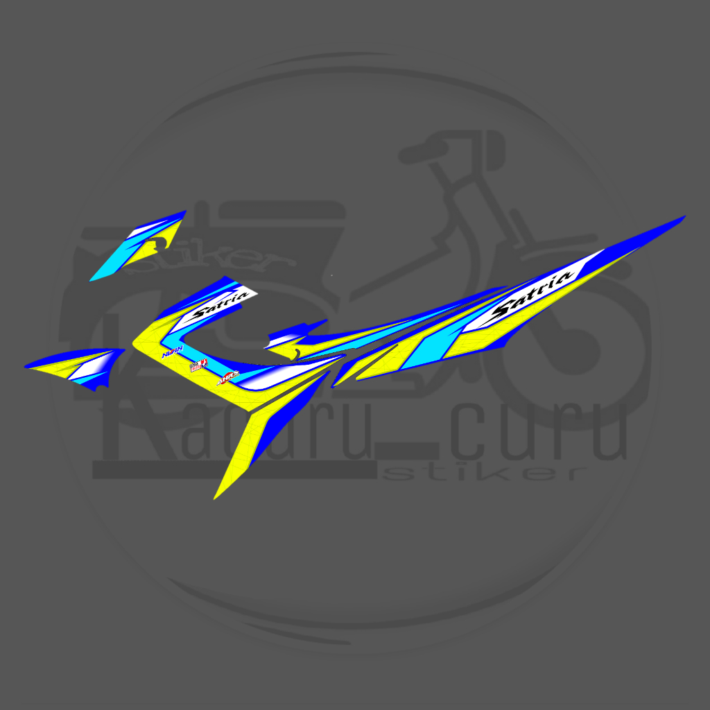 Stiker Motor Striping Variasi Suzuki Satria FU 150 Facelift 2014/2016 Karbu / Stiker Variasi Satria 