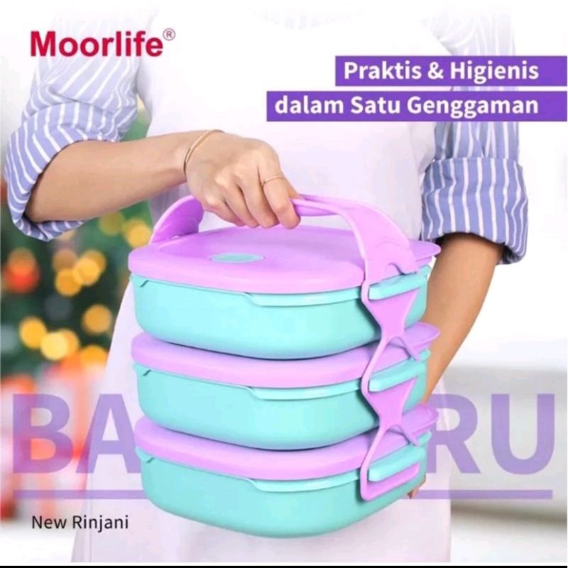 hot product moorlife promo new rinjani rantang 3 susun microwave