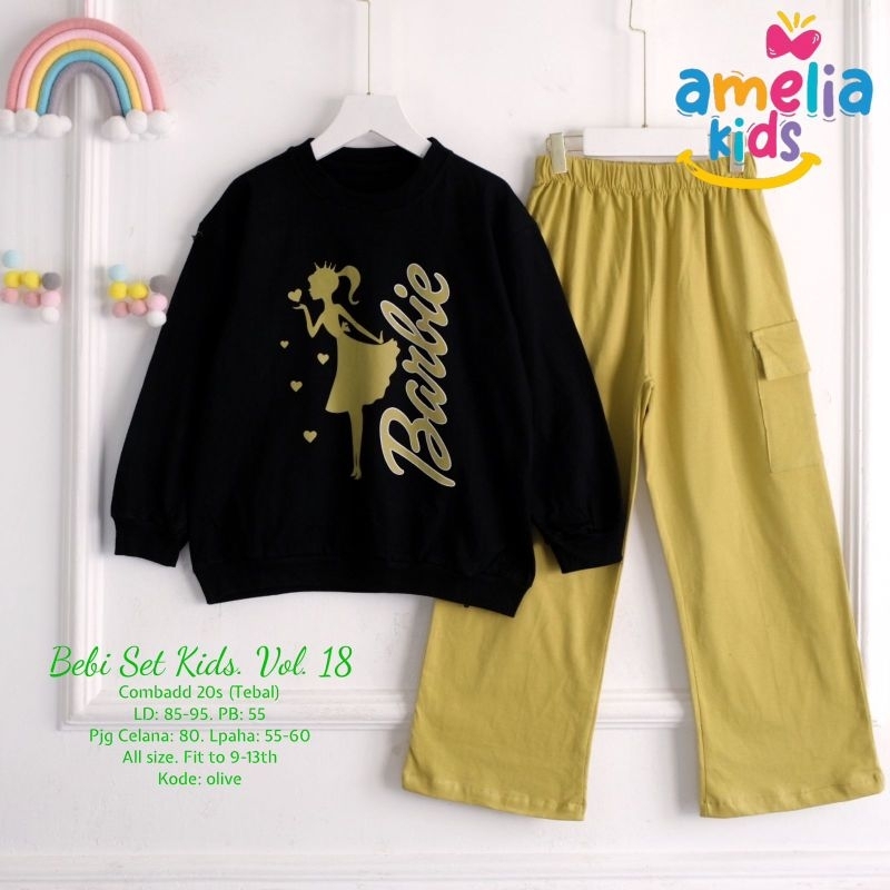 (COD) Barbie set kids vol 18 ORI Amelia kids// set anak usia 8 9 10 11 12 13tahun