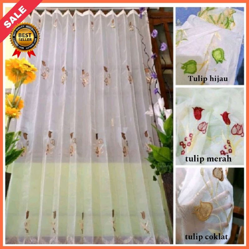 VITRAS POLOS TULIP MURAH/DALEMAN GORDEN BORDIR