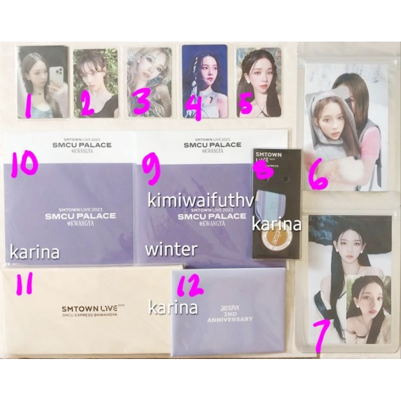 READY STOCK AESPA MD POB BENEFIT PHOTOCARD PC ALBUM MY WORLD US EXCLUSIVE PC VALENTINE MD SMCU PALAC