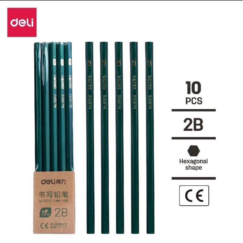 

pensil 2b Deli 1pack isi 10pcs