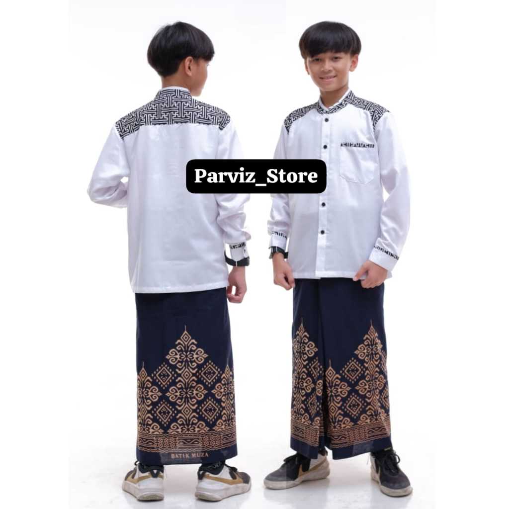 Setelan Koko Sarung Anak Laki-laki Usia 9-14 Tahun