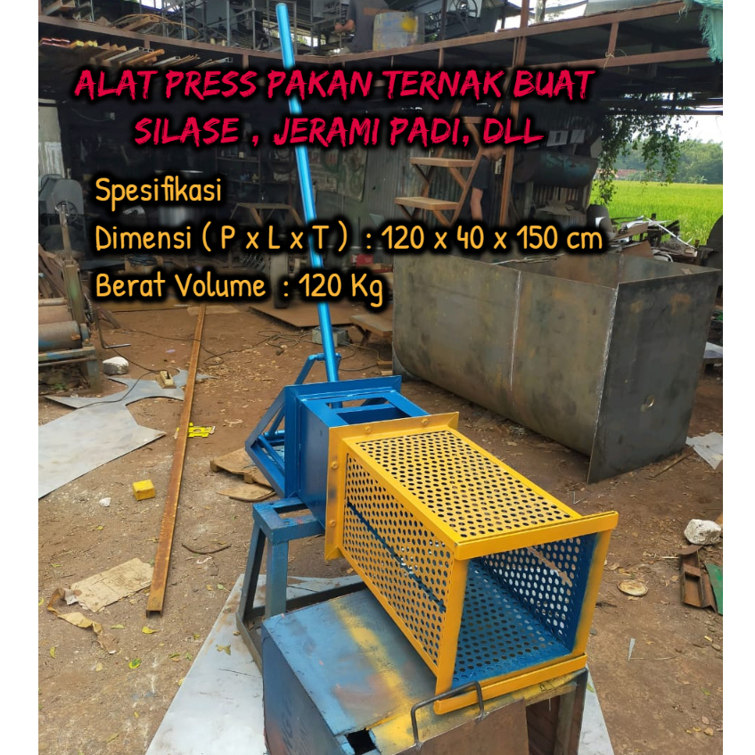 Alat press pakan ternak buat silase , jerami padi, dll