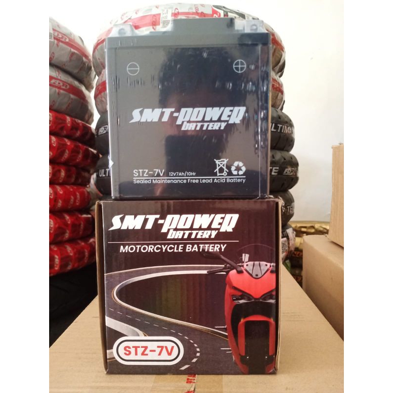 AKI ACCU KERING SMT POWER STZ7V YAMAHA AEROX OLD N MAX OLD LEXI KAWASAKI KLX