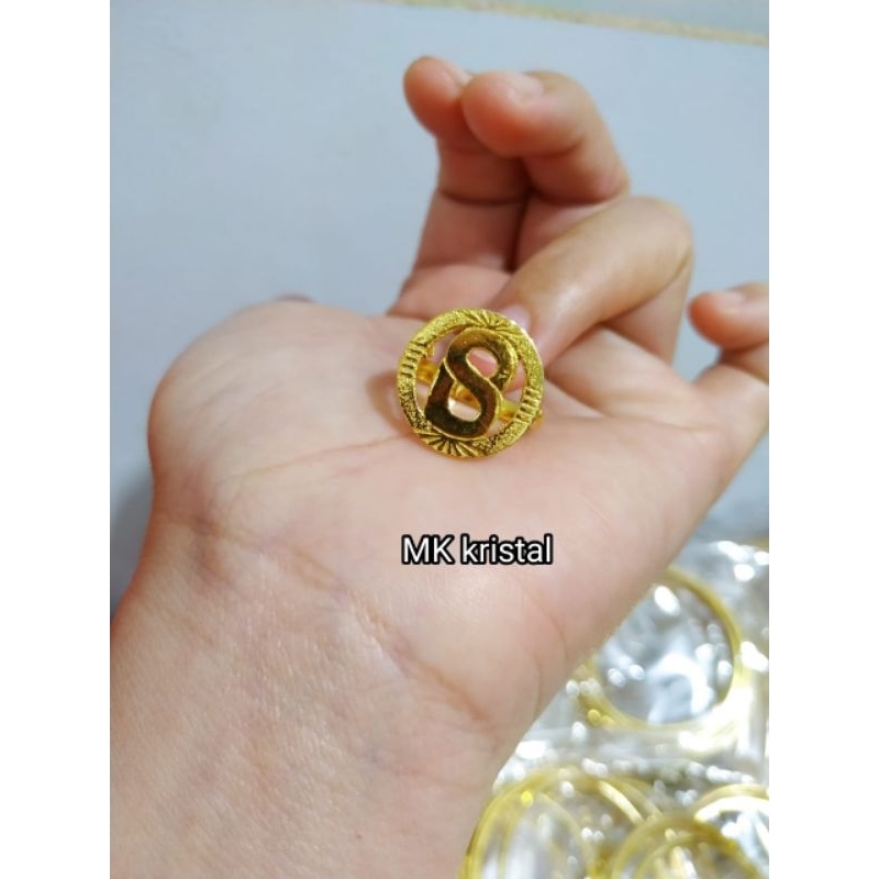 cincin bulat b lapis kristal