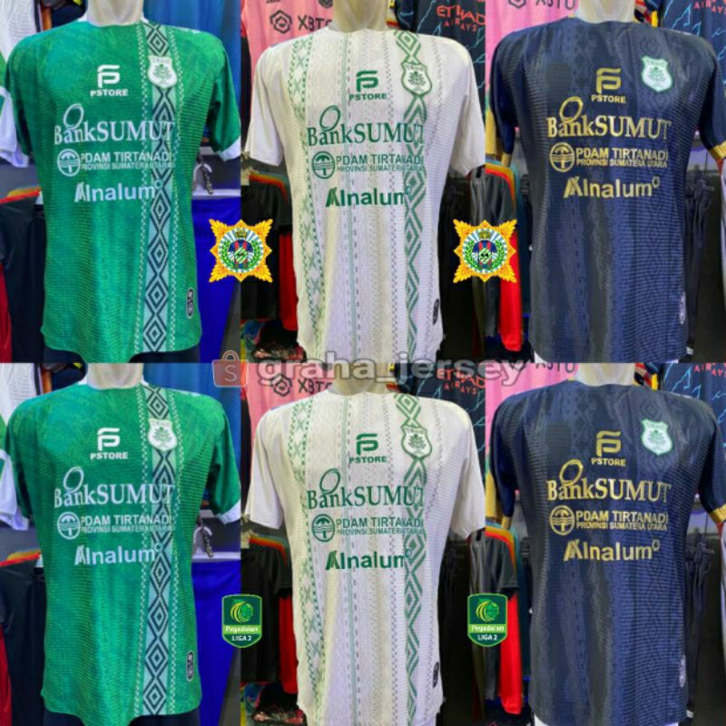 Jersey PSMS Medan 2023 - 2024 Home Away 3rd Liga 2 Pegadaian PRINTING Lokal