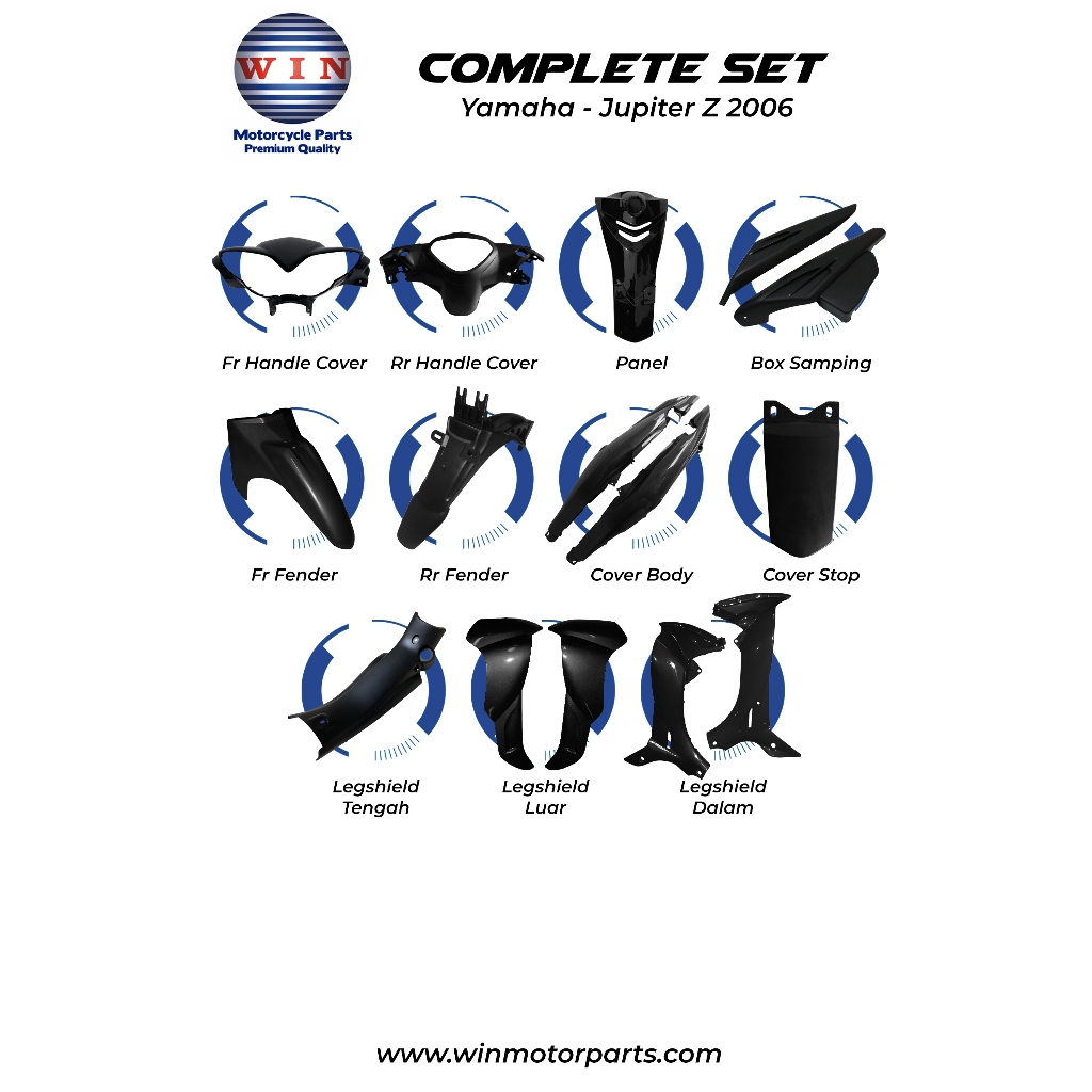 FULL SET BODY JUPITER Z BURHAN 2006 - 2009 / COMPLETE SET BODY JUPITER  Z 2006