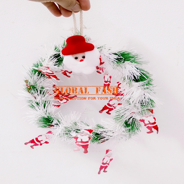 Hiasan Natal Krans Santa / Ornament Natal Ring / Karangan Bunga Natal / dekorasi natal pintu / ring 