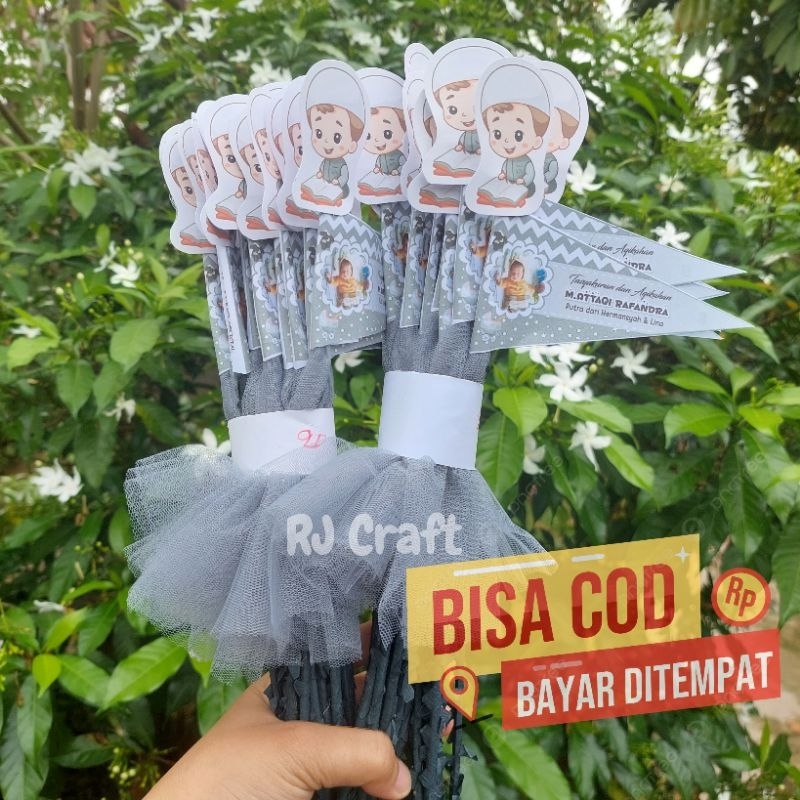 tempat telur aqiqah model bendera karakter bayi (TIDAK READY)