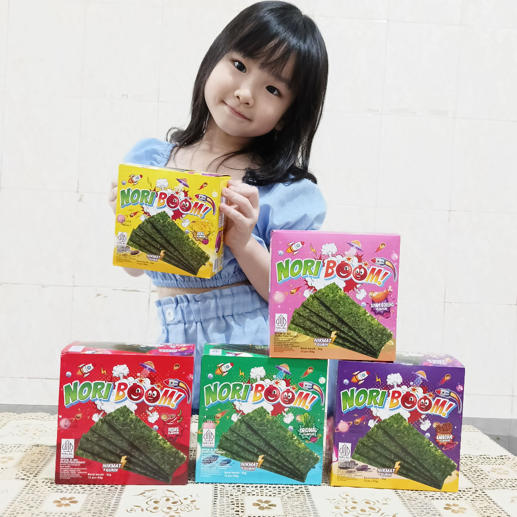 

Nori boom snack rumput laut 5 rasa