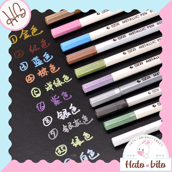 

Pulpen metallic warna warni spidol metallic pen aesthetic HB1546