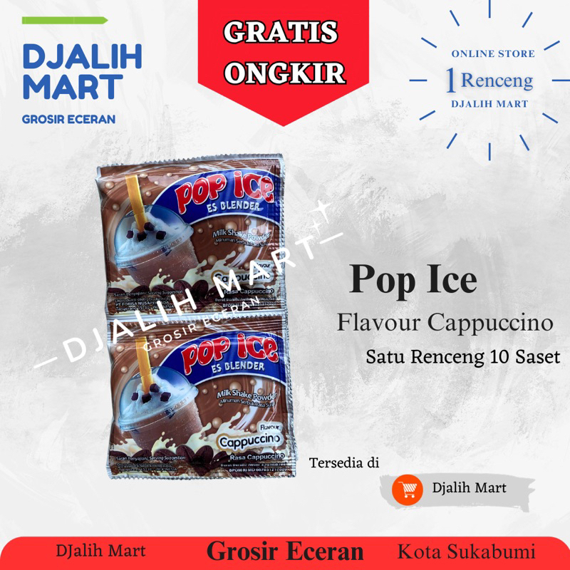 

Pop Ice Milk Shake Powder Rasa Cappucino 10pcs