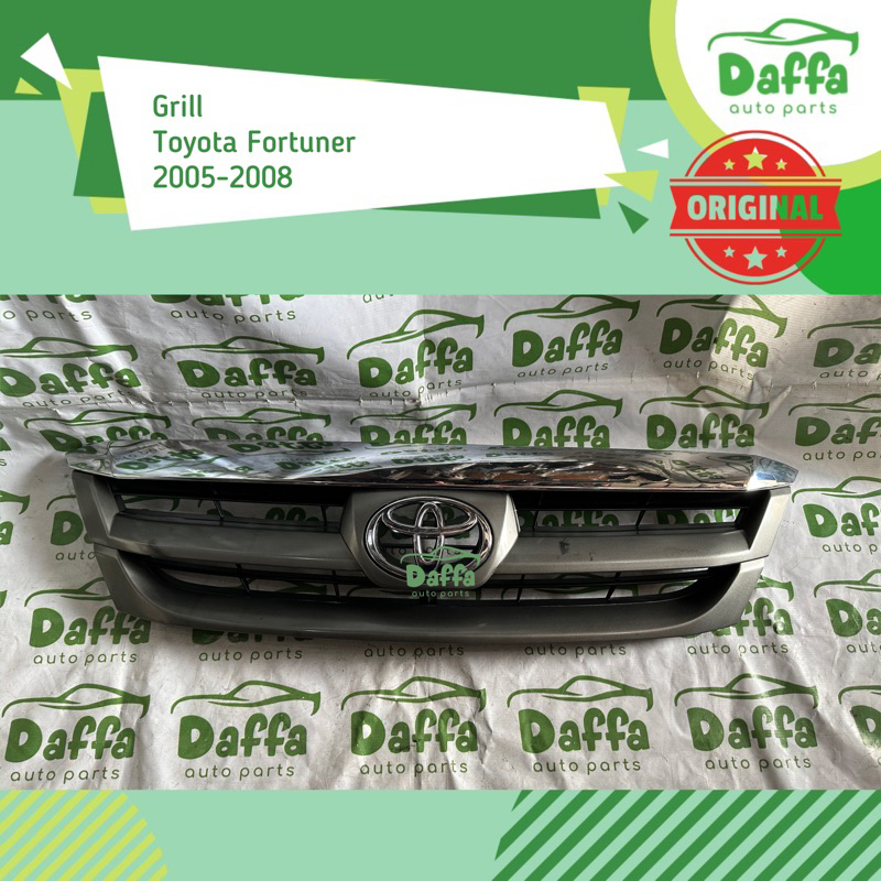 Grill Grille Gril Grile Moulding Bumper Bemper Depan Mobil Toyota Fortuner 2004 2005 2006 2007 2008 
