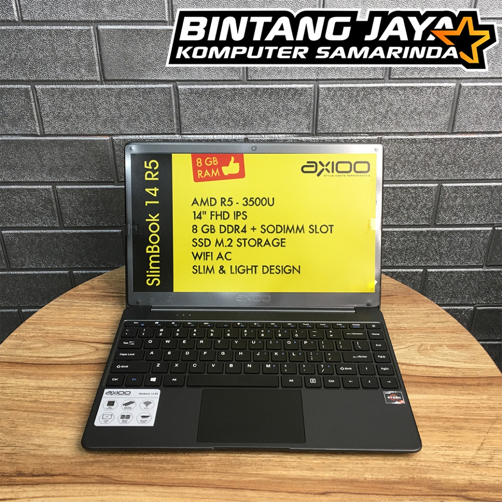 Laptop Axioo Slimbook 14 R5/AMD Ryzen 5-3500U/8GB/256GB SSD/14"FHD/W10 Pro