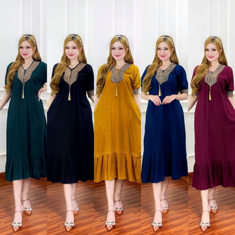 Daster sultan renda arabian | daster rayon sultan busui friendly renda premium kekinian