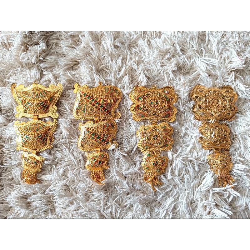 Bros Dubai 3 Susun Gold Elegan | Bros Hijab & Kebaya Kutu Baru 11x4 cm