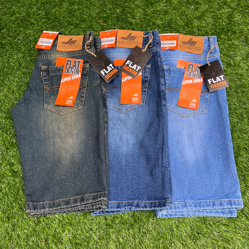 Celana Jeans Pendek Pria Premium Kekinian Lea 606 Size 28-33 Retro Dewasa