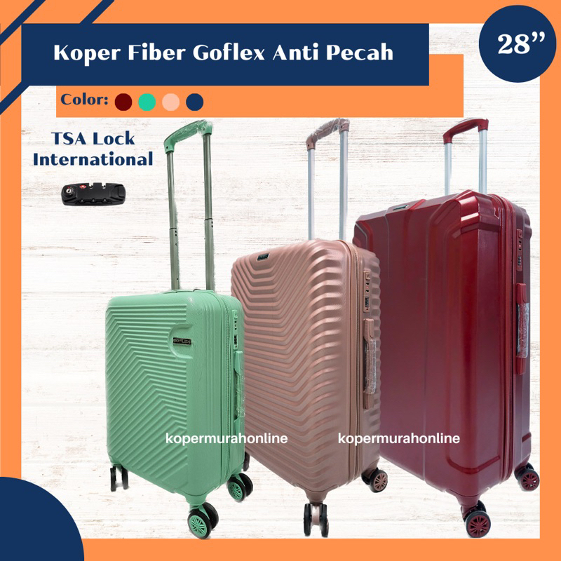 Koper Polo Sonic Goflex 28 inch Bagasi Size Koper Umroh Big Size Luggage Bag Travelling Bag Koper Fi
