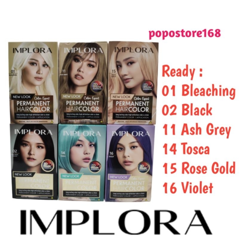 SEMIR RAMBUT IMPLORA PERMANEN/ PEWARNA RAMBUT BLEACHING IMPLORA SEMIR RAMBUT HAIR COLOR BLEACHING/HI