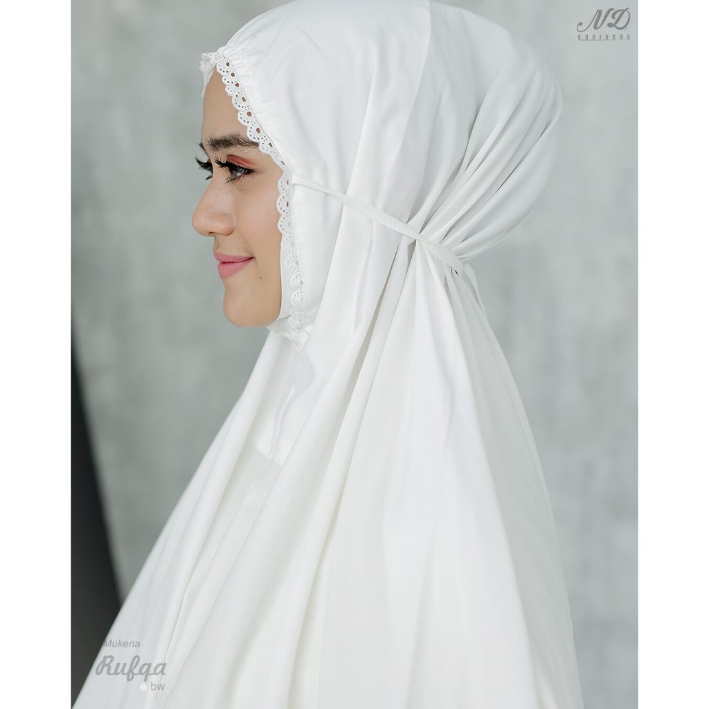 Mukena Rufqa Putih Tulang Mukena Dewasa Mukena Putih Polos Mukena Renda By Nurienda