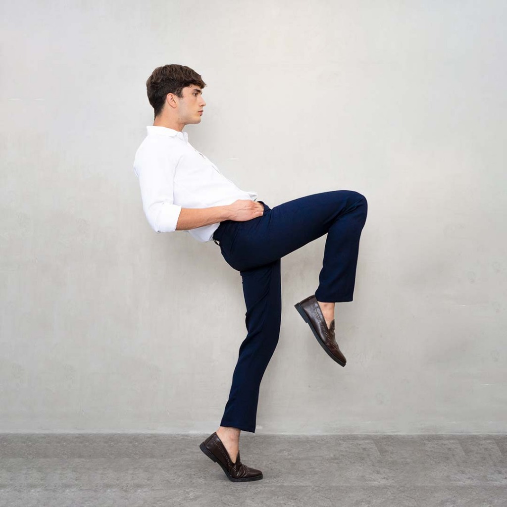 Houseofcuff Celana Bahan kerja kantor Formal Slimfit Navy Blue Trouser  Big Size - Biru Dongker