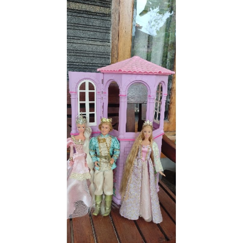 barbie movie rapunzel preloved set menara
