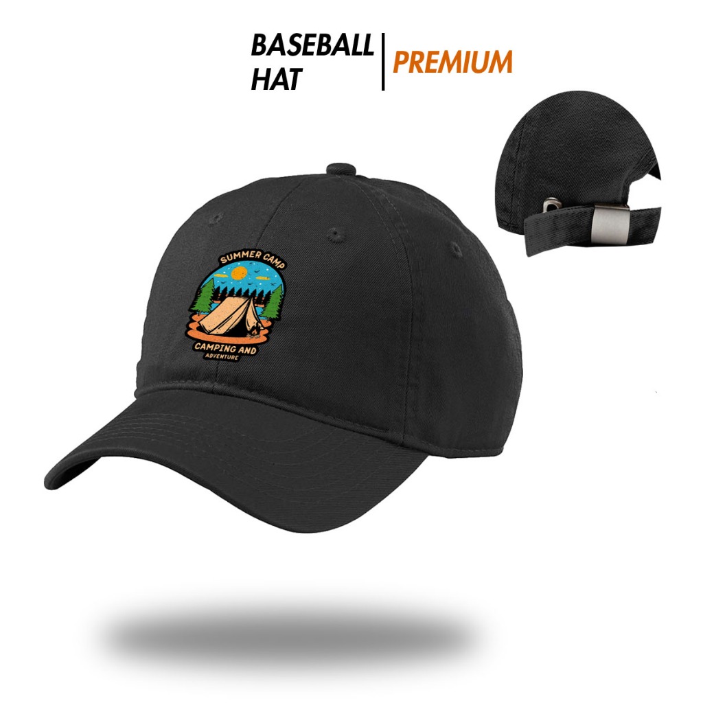 Topi Caps Baseball Hat Premium - Topi Caps Baseball SummerCamp trendy  - Topi outdoor casual pria wa