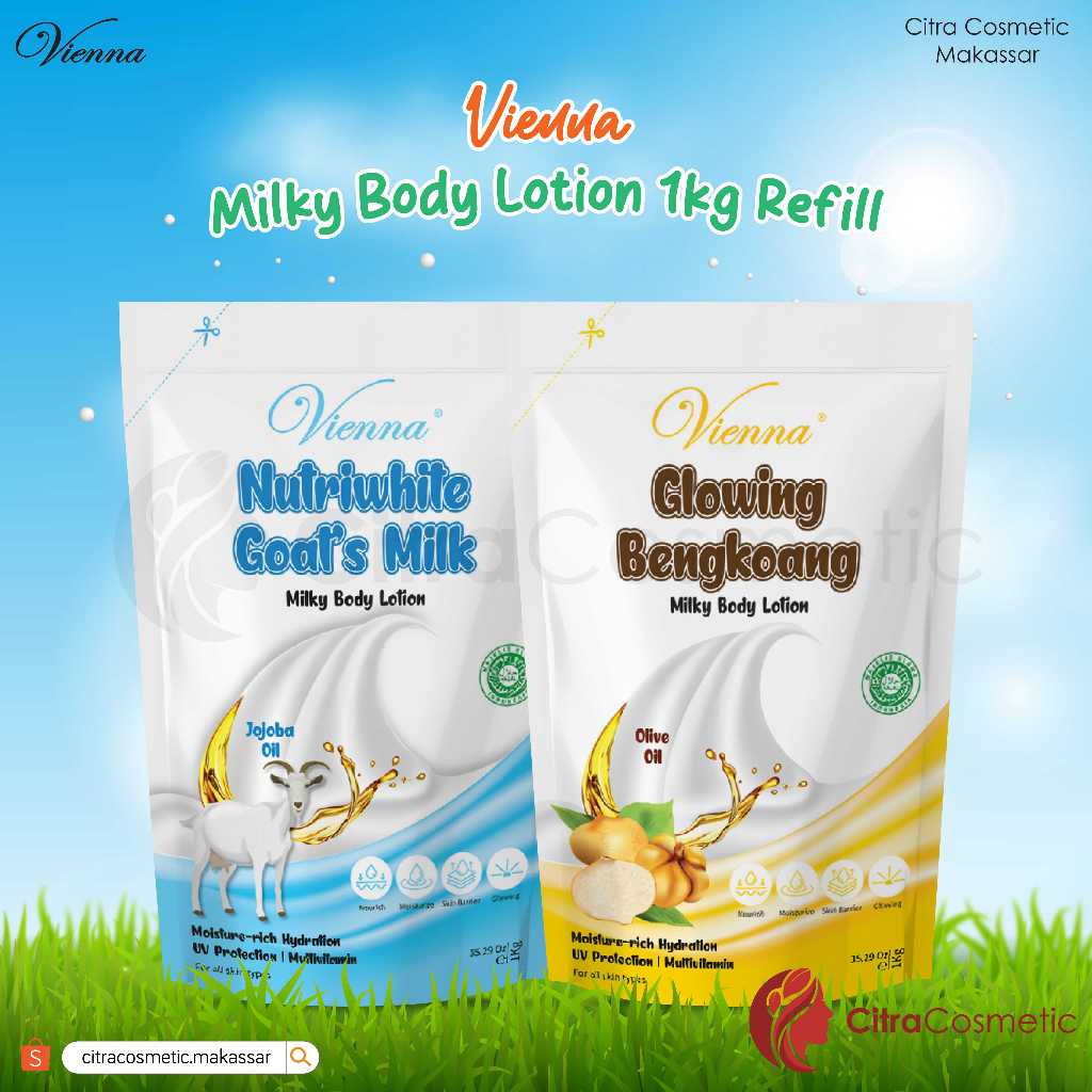 Vienna Body Lotion 1 Kg Refill Series | Got's Milk | Bengkoang